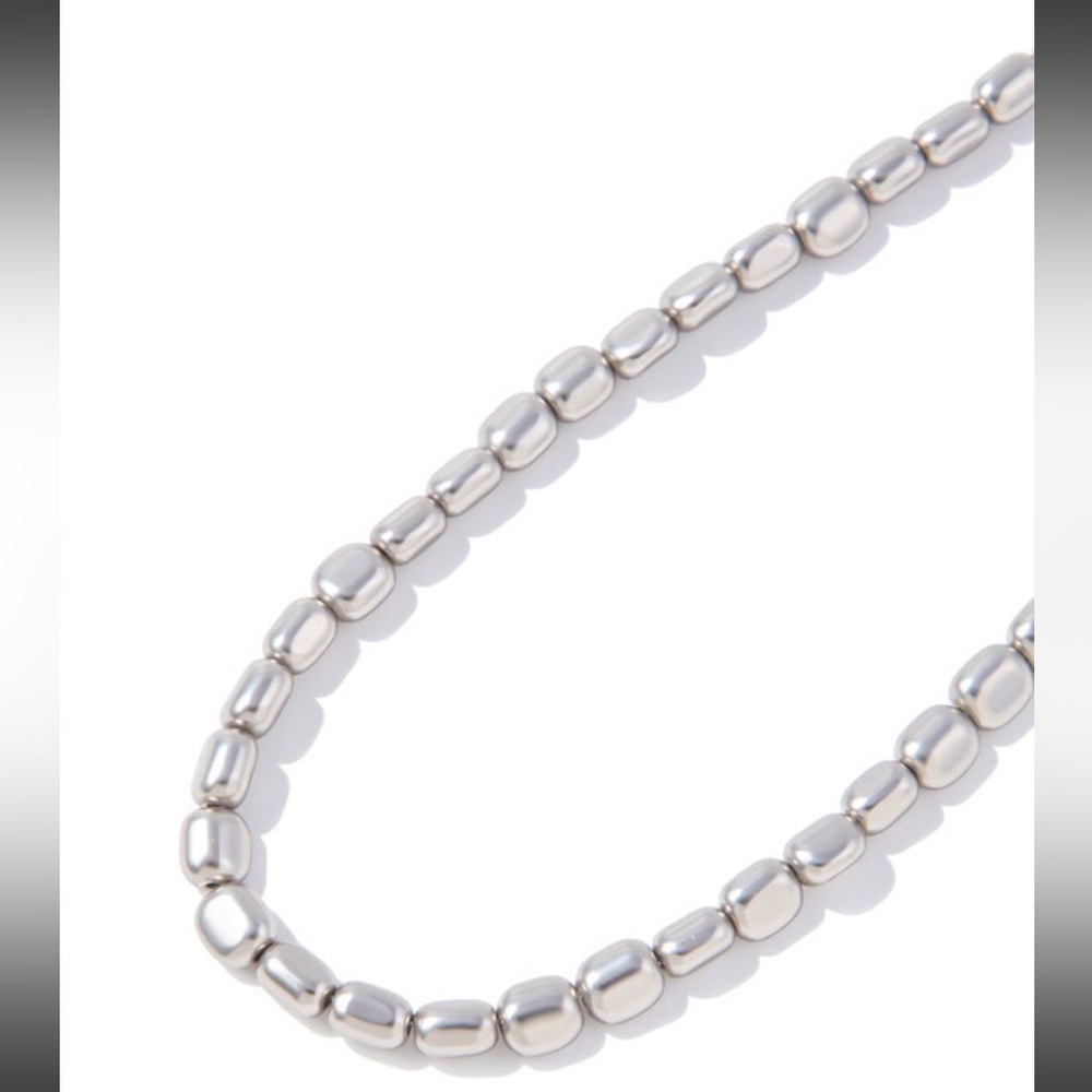 New in Bag By Alexa Rae “Rooted” Necklace in Matte Silver